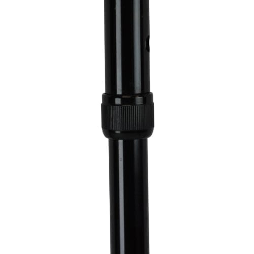 Complete Medical Mobility Products Cane, Soft Foam Offset Handle, Blue Jay, Black with Strap