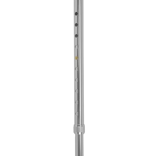 Complete Medical Mobility Products Cane, Soft Foam Offset Handle, Blue Jay, Silver with Strap