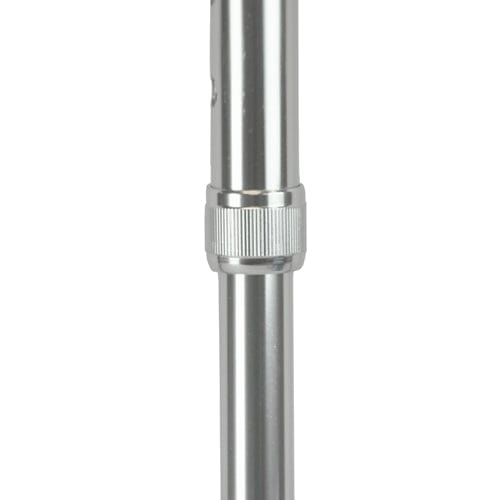 Complete Medical Mobility Products Cane, Soft Foam Offset Handle, Blue Jay, Silver with Strap
