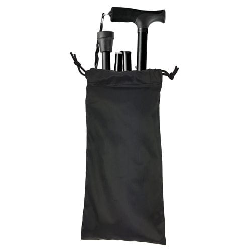 Complete Medical Mobility Products Cane, Folding Blue Jay Black, Pistol Grip, 33" - 37"