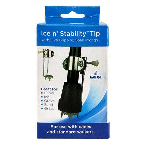 Complete Medical Mobility Products Ice n' Stability Cane Tip by Blue Jay with 5 Steel Prongs