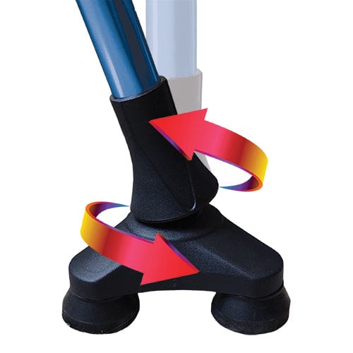 Cane, Offset, Blue Jay Blue with Foam Handle