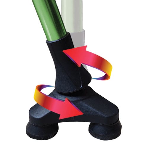 Cane, Offset, Blue Jay Green with Foam Handle