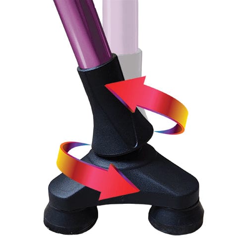 Cane, Offset, Blue Jay Purple with Foam Handle