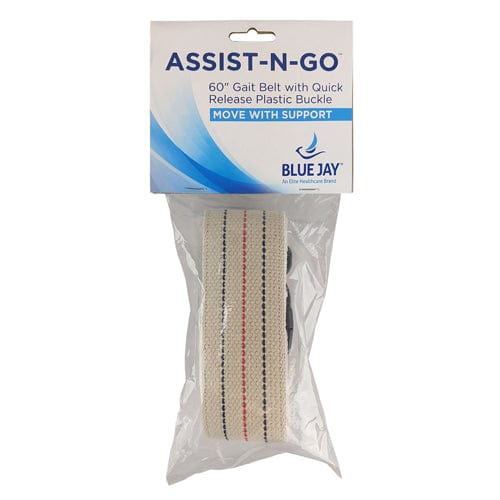 Complete Medical Mobility Products Gait Belt w/ Safety Release 2"x60" Striped Blue Jay Brand