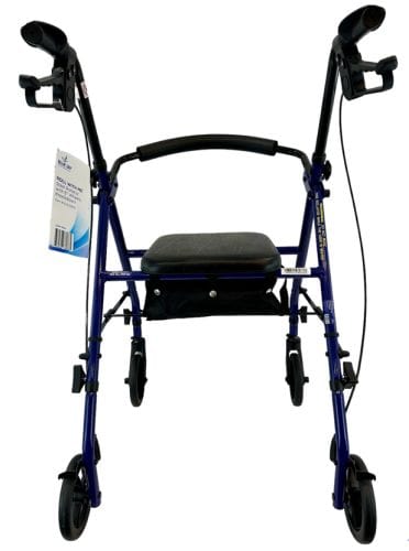 Complete Medical Mobility Products ROLL WITH ME Steel Rollator w/6" Wheels, K/D, Blue, Case/2