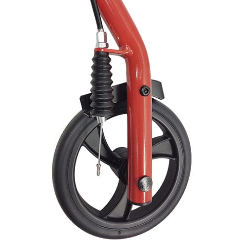 Complete Medical Mobility Products ROLL WITH ME Steel Rollator w/6" Wheels, K/D, Red, Case/2