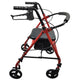Complete Medical Mobility Products ROLL WITH ME Steel Rollator w/6" Wheels, K/D, Red, Case/2