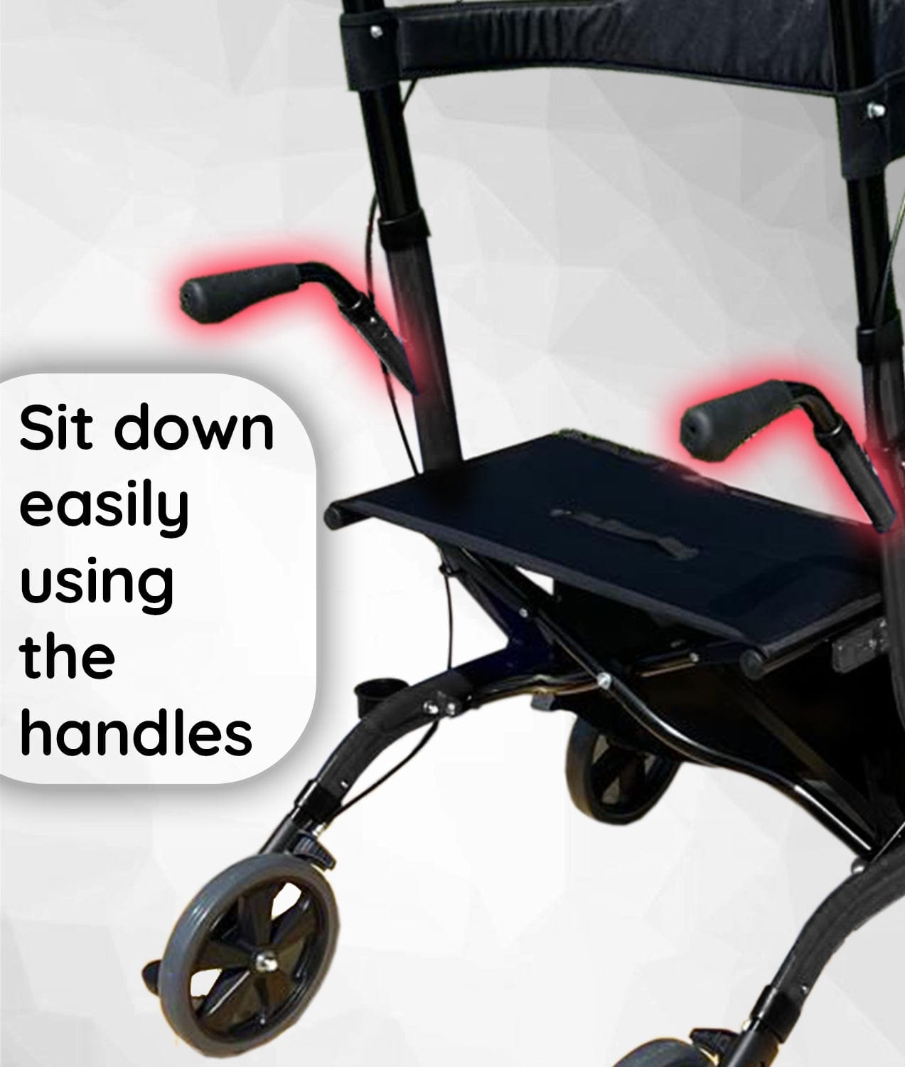 Bangeran Rollators & Walkers BreezeStride Folding Upright Rollator Walker Durable Foldable Up Right Rolling Walker with Seat