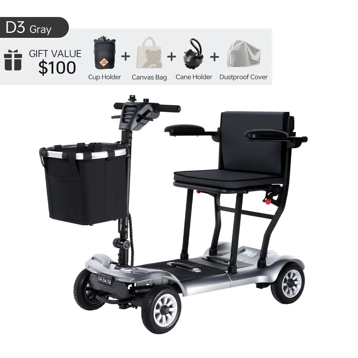 Fold & Travel Mobility Mobility Scooter Paiseec Lightweight Mobility Scooter D3