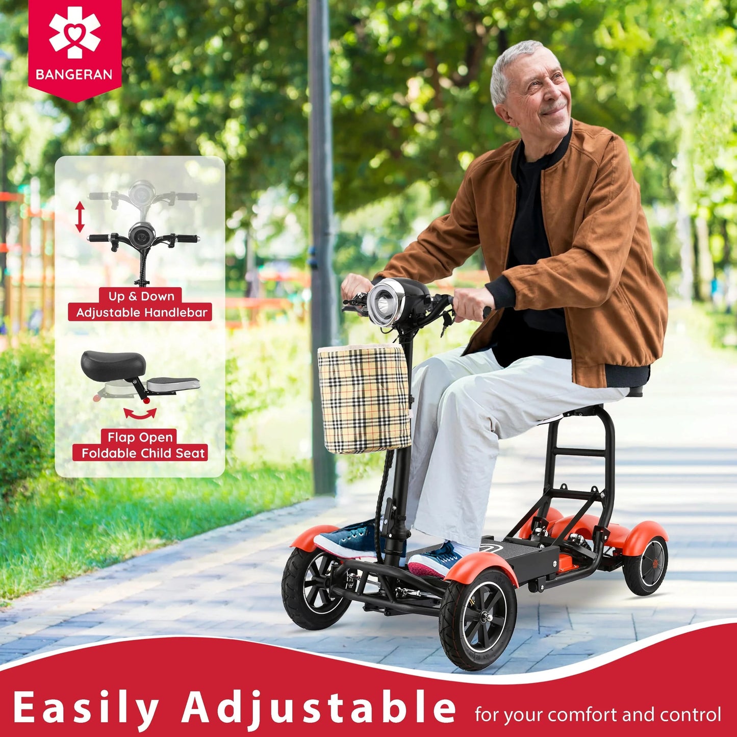Fold & Travel Mobility Mobility Scooter Mobility Scooter Cruiser City Hopper 3 Wheel 4 Wheels Scooter