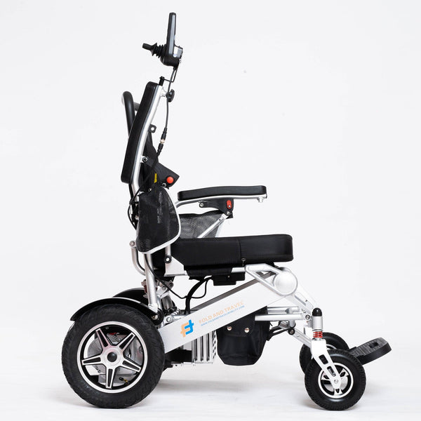Heavy Duty Electric Wheelchair 22" Wide Seat Foldable Power Wheelchair