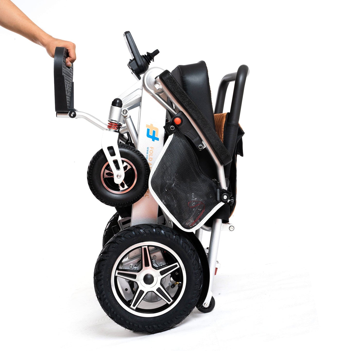 Fold and Travel Electric Wheelchair Remote Control Electric Wheelchair Mobility Power Wheelchair with Lithium Battery