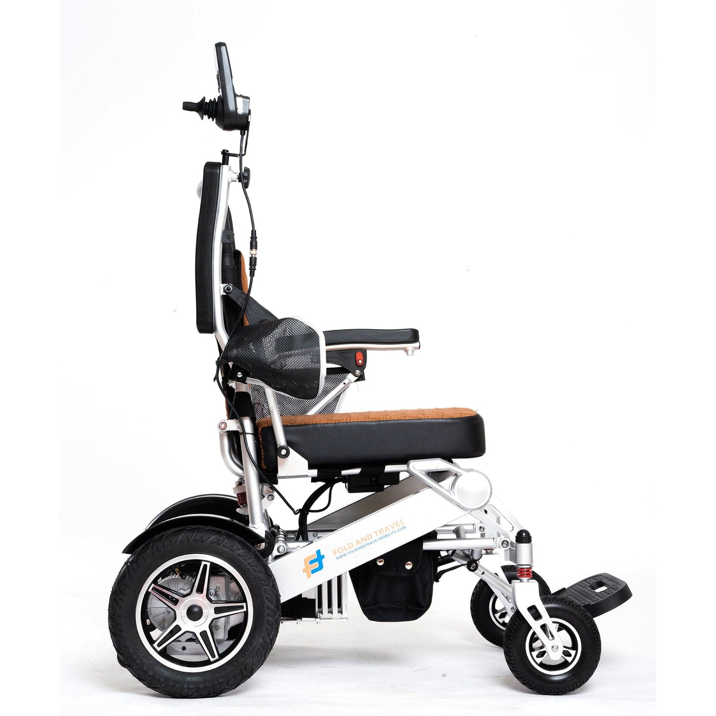 Fold and Travel Electric Wheelchair Remote Control Electric Wheelchair Mobility Power Wheelchair with Lithium Battery