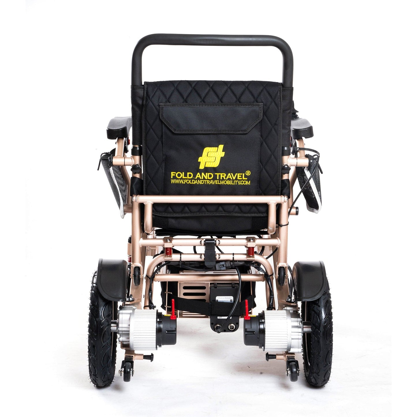 foldandtravel Electric Wheelchair Remote Control Lightweight Foldable Wide Seat Power Wheelchair Electric Wheelchair