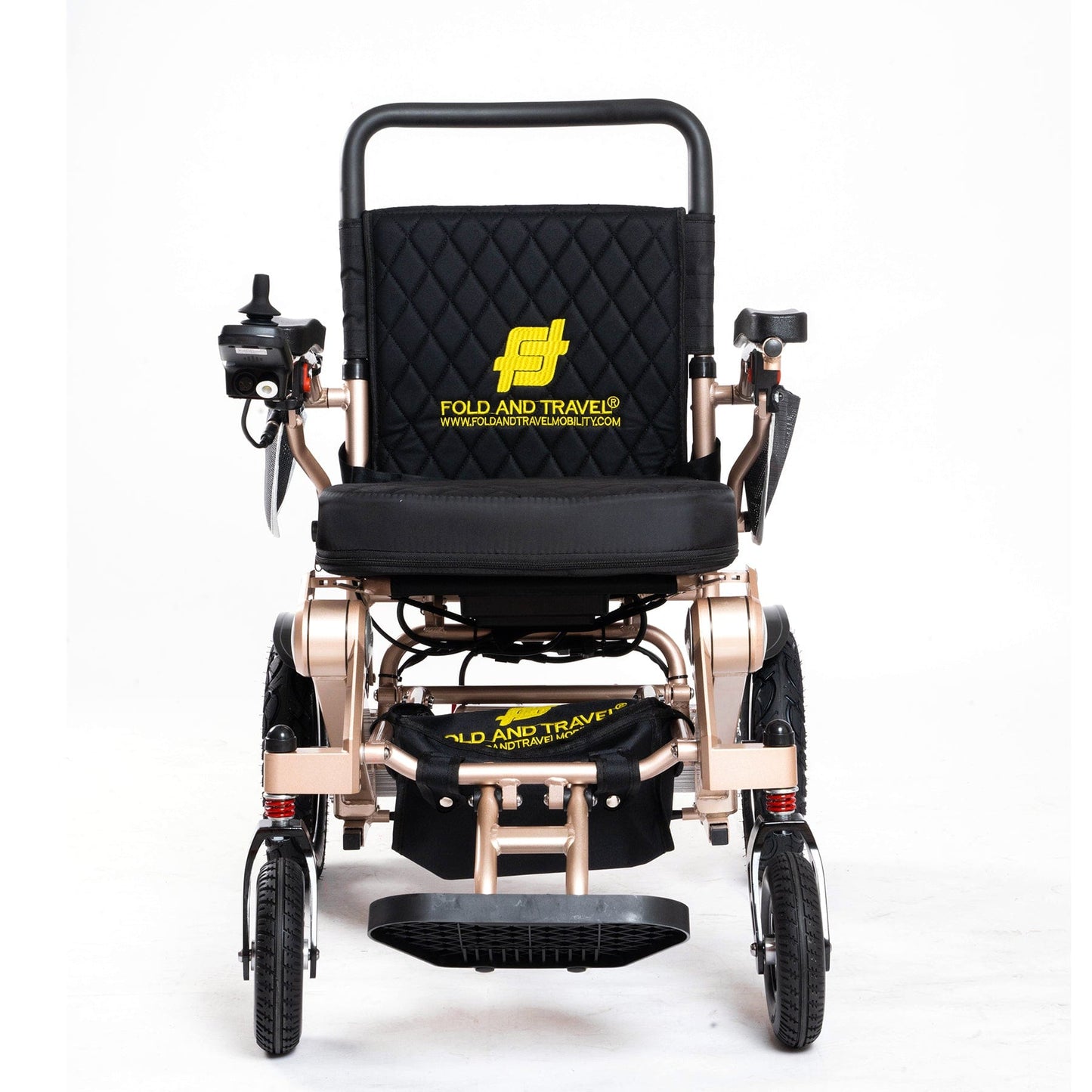 foldandtravel Electric Wheelchair Remote Control Lightweight Foldable Wide Seat Power Wheelchair Electric Wheelchair