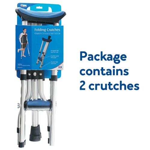 Complete Medical Mobility Products Carex Folding Crutches, Pair Universal Size
