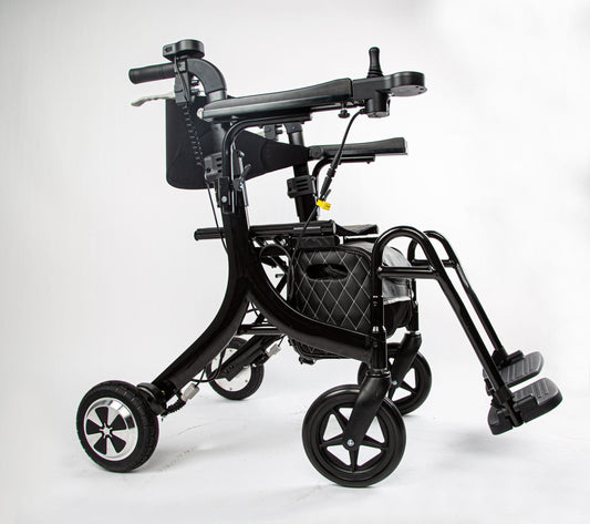 Automated Rollator Walker Wheelchair Combo