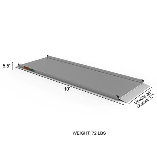 Gateway Solid Surface Portable 3G Ramp, 10', Aluminum