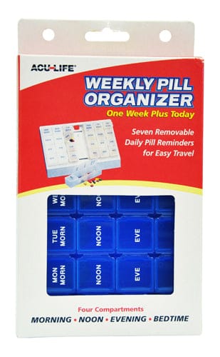 Complete Medical Aids to Daily Living Pill Organizer Weekly w/28 Com One Week Plus Today' Blue