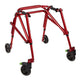 Complete Medical Mobility Products KLIP Walker, Small , Red 4-Wheeled