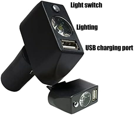 Fold & Travel Mobility Spare Parts LED Electric Wheelchair Light, Button Operation Power Wheelchair Lighting Controller Adjustable Angle 3 Pin XLR Head for Night