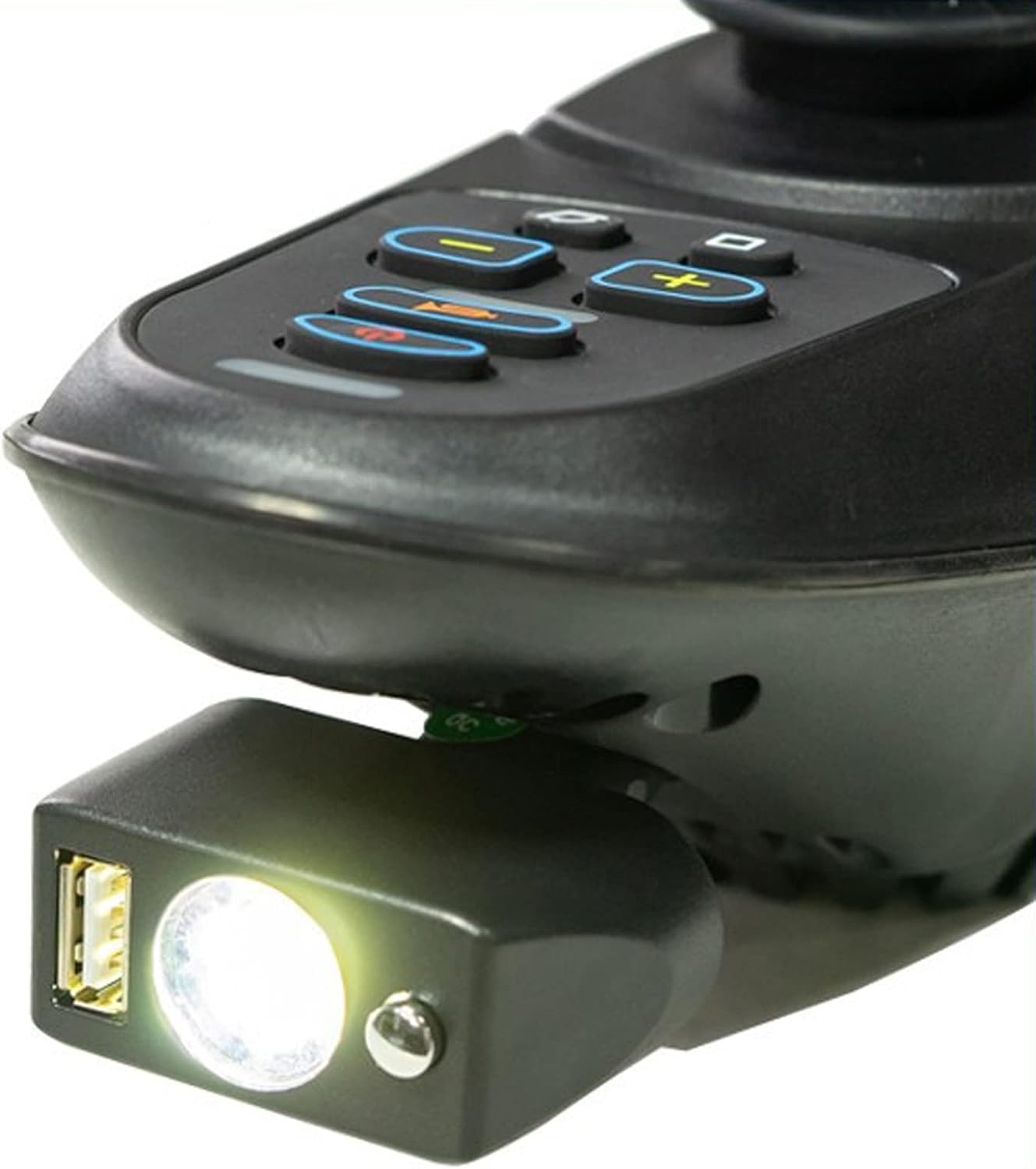 Fold & Travel Mobility Spare Parts LED Electric Wheelchair Light, Button Operation Power Wheelchair Lighting Controller Adjustable Angle 3 Pin XLR Head for Night