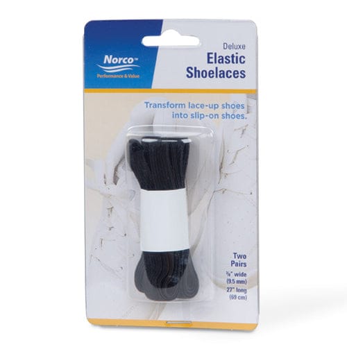 Complete Medical Aids to Daily Living Elastic Shoelaces, 37", White PK/2 Pair