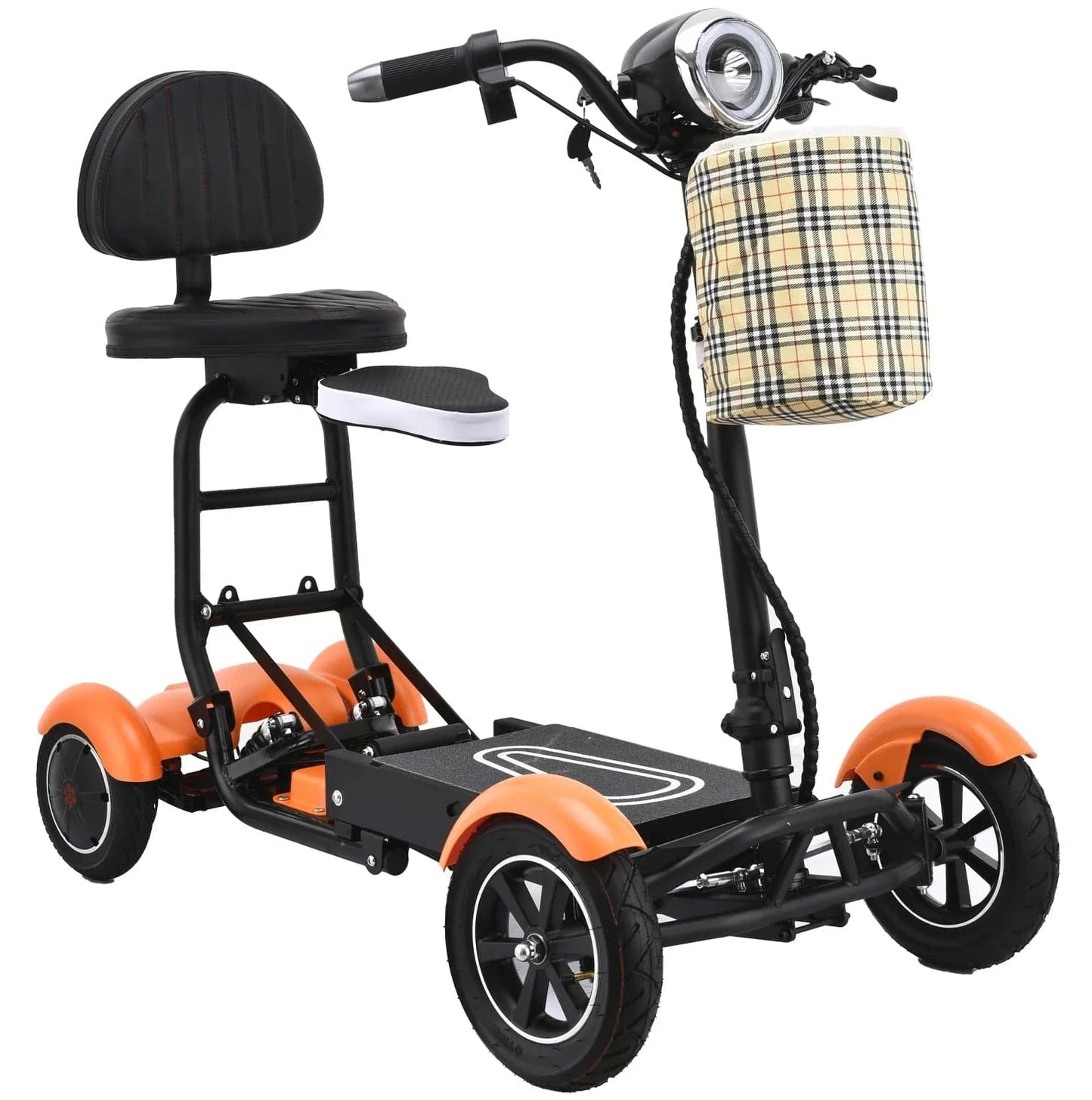 Fold & Travel Mobility Mobility Scooter Orange Mobility Scooter Cruiser City Hopper 3 Wheel 4 Wheels Scooter