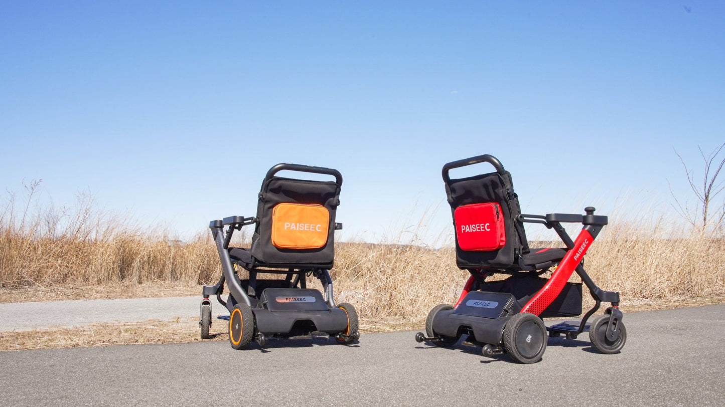 Fold & Travel Mobility Paiseec 2-in-1 Electric Wheelchair W1 Lightweight Foldable Compact