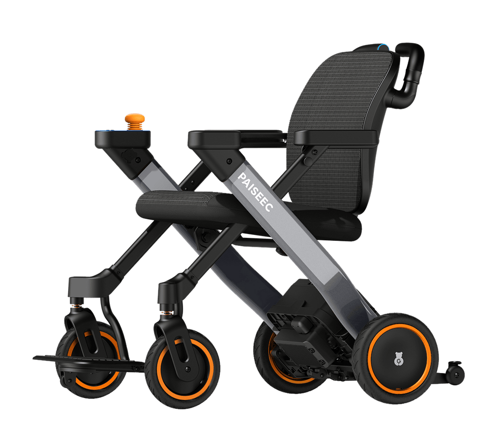 Fold & Travel Mobility Paiseec 3-in-1 Electric Wheelchair Smart Walker Rollator Transport Wheelchair W3