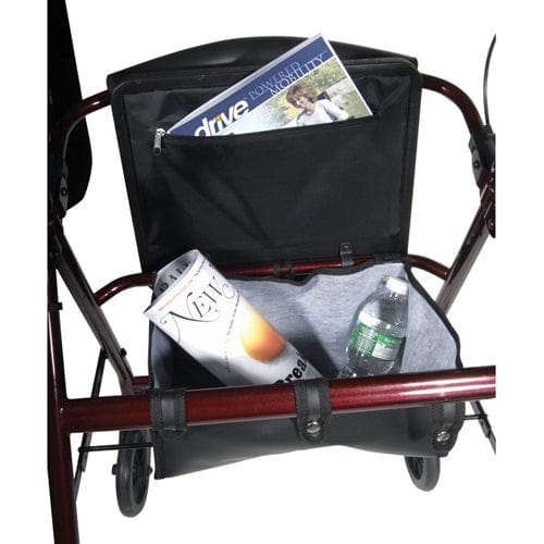 Complete Medical Mobility Products Rollator, Aluminum w/Fold-Up & Remov Back, Padded Seat Blue