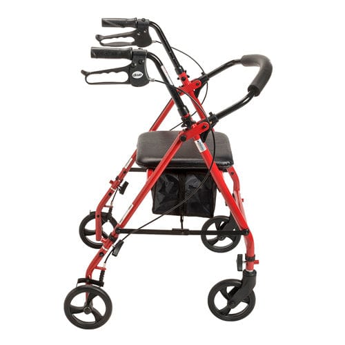 Complete Medical Mobility Products Rollator Steel Red w/6" Whls Knocked-Down