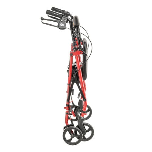 Complete Medical Mobility Products Rollator Steel Red w/6" Whls Knocked-Down