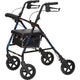 Complete Medical Mobility Products Deluxe Aluminum Rollator, Blue, Flame, 8" Wheels