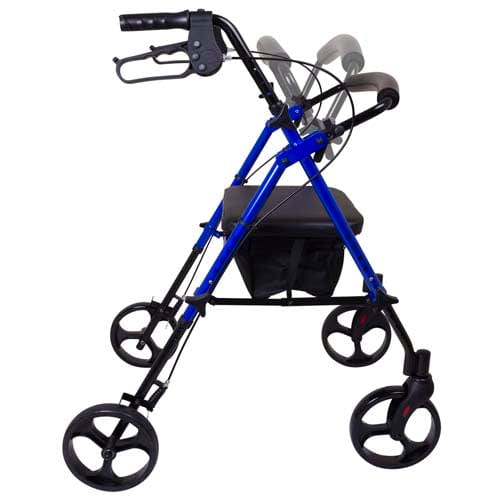 Rollator, Aluminum, Height Adjustable, Blue
