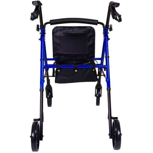 Complete Medical Mobility Products Rollator, Aluminum, Height Adjustable, Blue