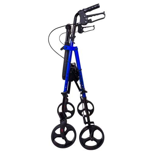 Complete Medical Mobility Products Rollator, Aluminum, Height Adjustable, Blue