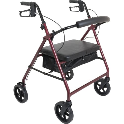 Complete Medical Mobility Products Bariatric Rollator w/ 8"wheels Burgundy