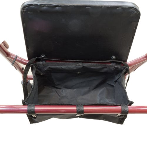 Complete Medical Mobility Products Rollator, Steel, 6" Wheels Burgundy, 300 lb. Weight Cap