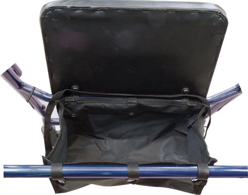 Complete Medical Mobility Products Rollator, Steel, 6" Wheels Blue, 300 lb. Weight Cap