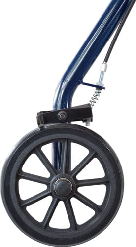 Complete Medical Mobility Products Rollator, Steel, 6" Wheels Blue, 300 lb. Weight Cap
