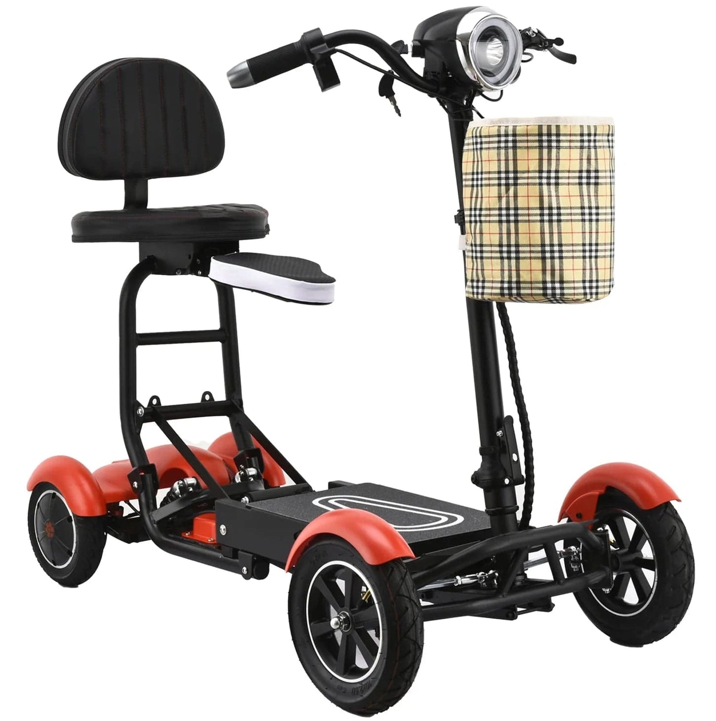 Fold & Travel Mobility Mobility Scooter Red Mobility Scooter Cruiser City Hopper 3 Wheel 4 Wheels Scooter