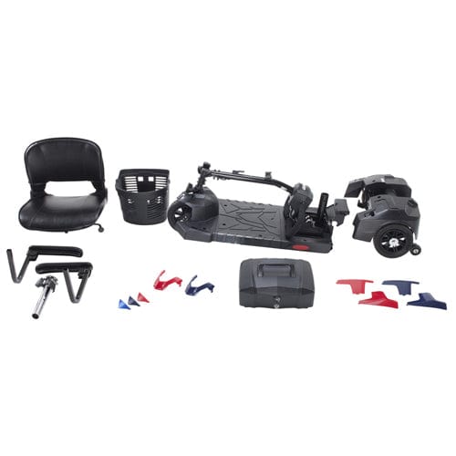 Complete Medical Mobility Products Scout 3 Compact Scooter Red/Blue, 3-Wheel