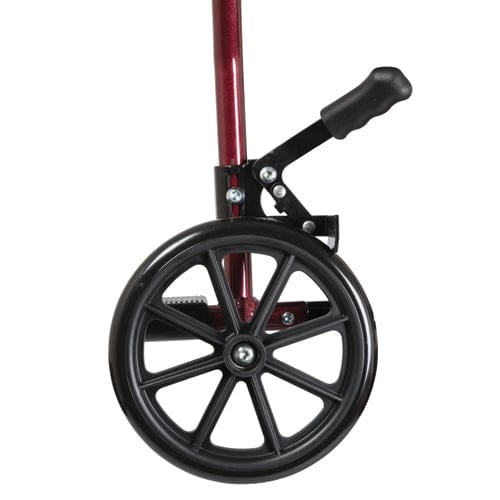 Complete Medical Wheelchairs & Accessories ProBasics Burgundy Aluminum Transport Chair with Footrests