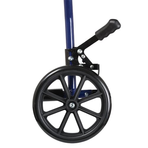Complete Medical Wheelchairs & Accessories Aluminum Transport Chair w/ Footrests, Blue