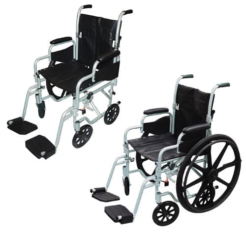 Complete Medical Wheelchairs & Accessories Poly-Fly Wheelchair/Transport Lightweight Comb Chair 20"