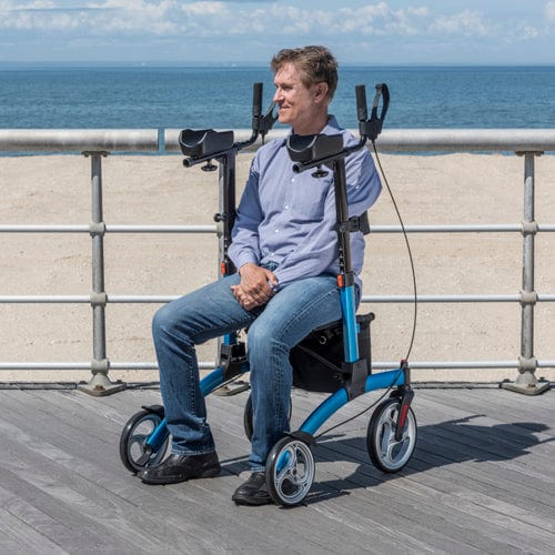 Complete Medical Mobility Products Elevate Upright Walker Blue