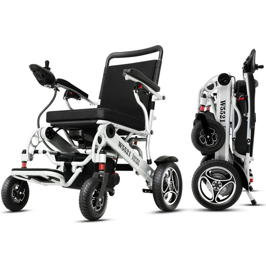 Fold and Travel Electric Wheelchair Powerful Lightweight Foldable Electric Wheelchair
