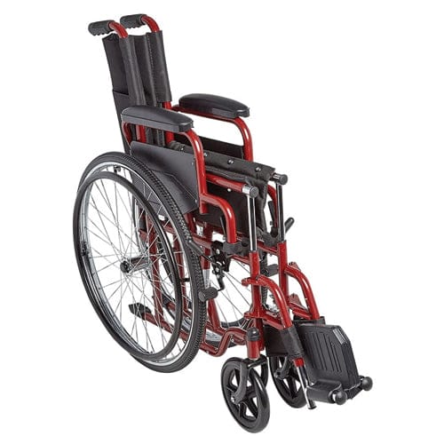 Ziggo Wheelchair,Lightweight Folding, 14", Red